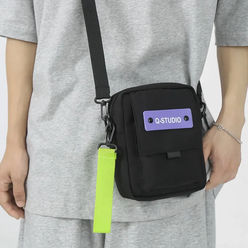 Vack Nylon Crossbody Bag Regular Unisex White/Black/Khaki/Blue/Green-6