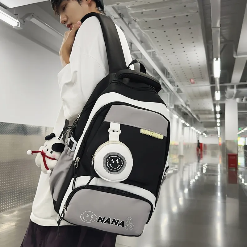 Vack Nylon Backpack Unisex Multicolor-5