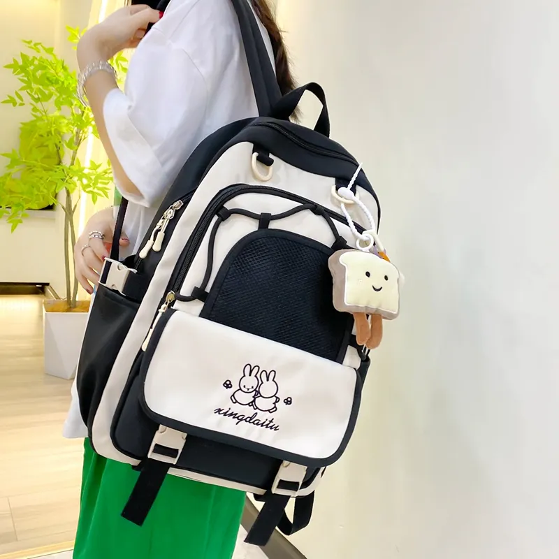 Vack Nylon Backpack Unisex Multicolor-2