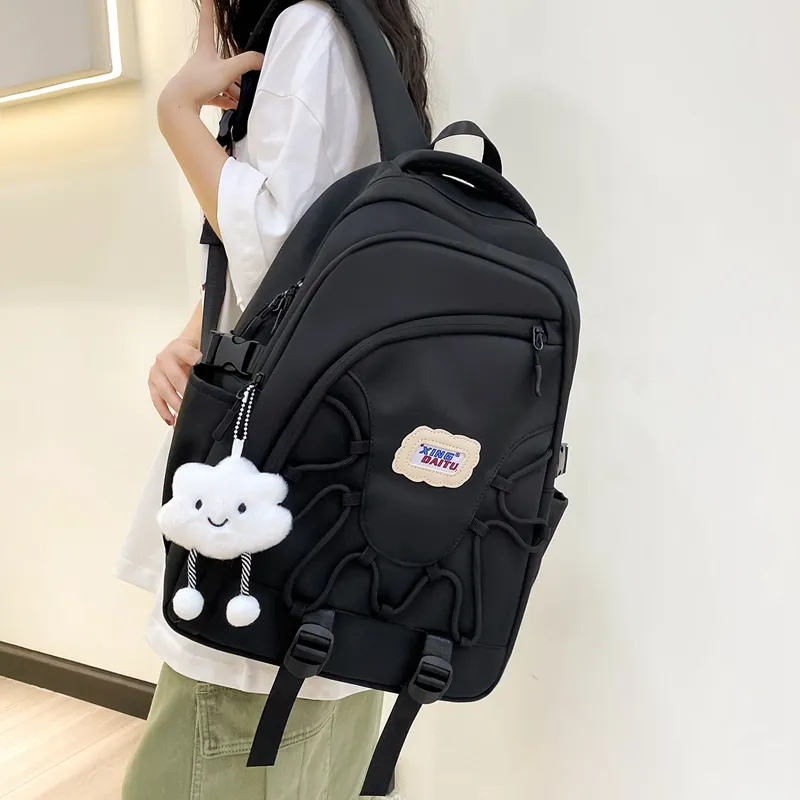 Vack Nylon Backpack Unisex Multicolor-17