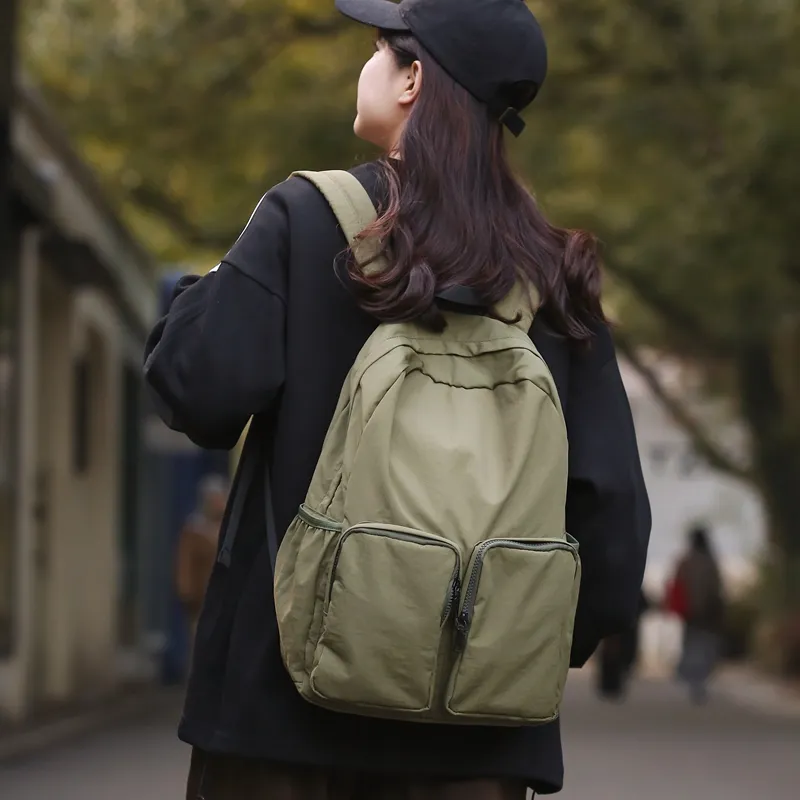 Vack Nylon Backpack Unisex Multicolor-12