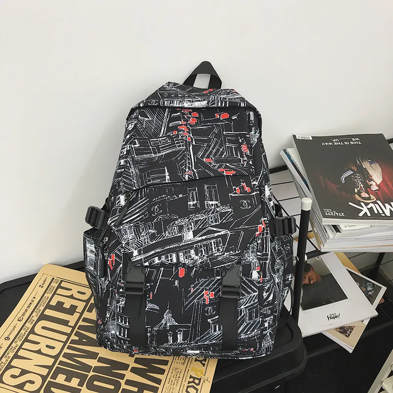 Vack Nylon Backpack Unisex Multicolor-11