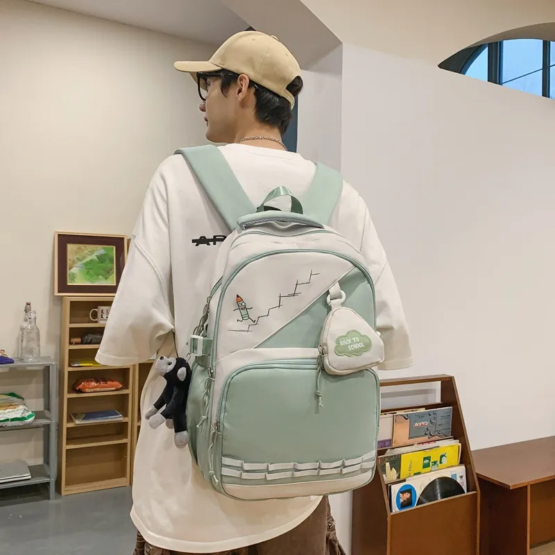 Vack Nylon Backpack Unisex Multicolor-21