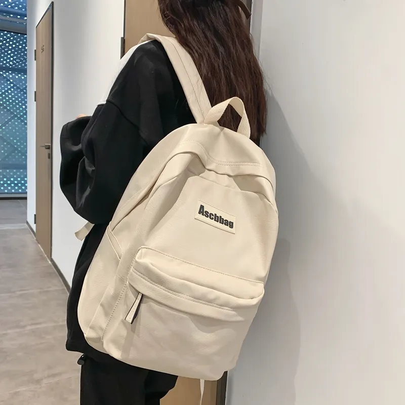 Vack Pu Backpack Unisex White/Grey/Black/Pink/Army Green/Royal Blue-2