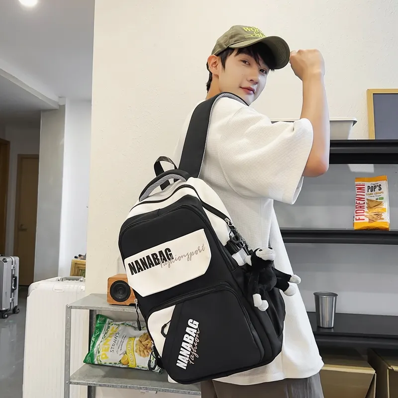 Vack Nylon Backpack Unisex Multicolor-4