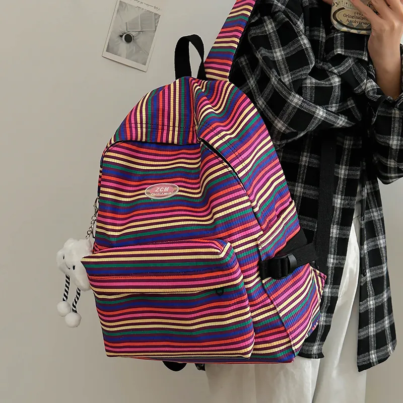 Vack Nylon Backpack Women's Multicolor-9