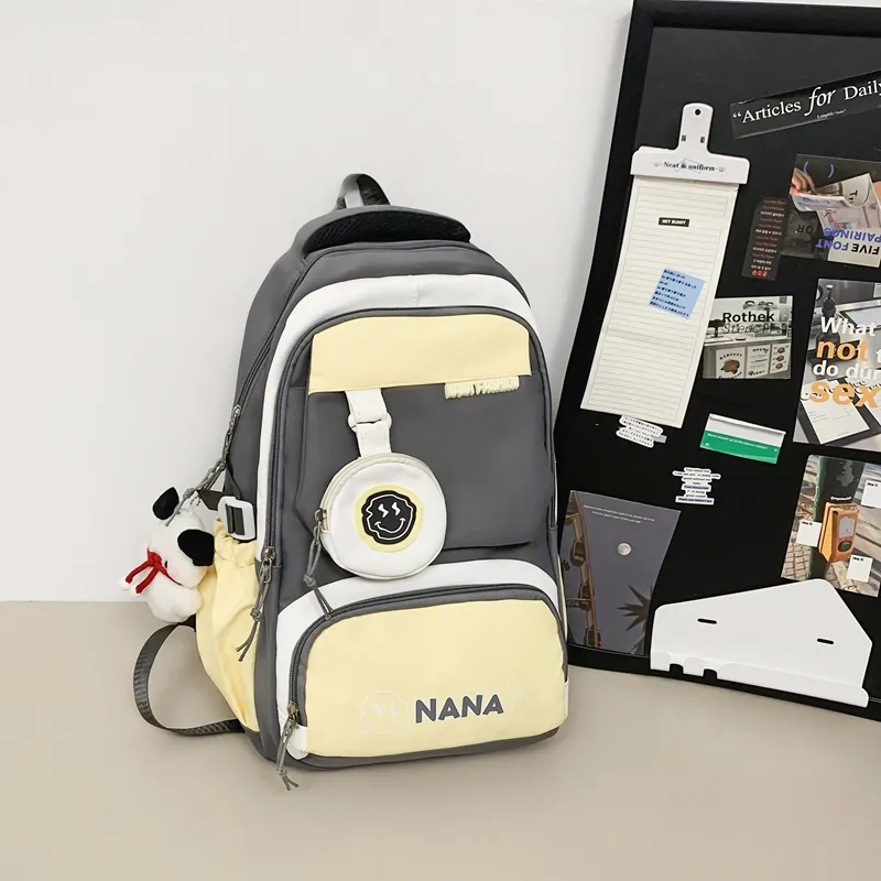 Vack Nylon Backpack Unisex Multicolor-3