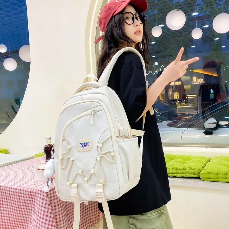 Vack Nylon Backpack Unisex Multicolor-14