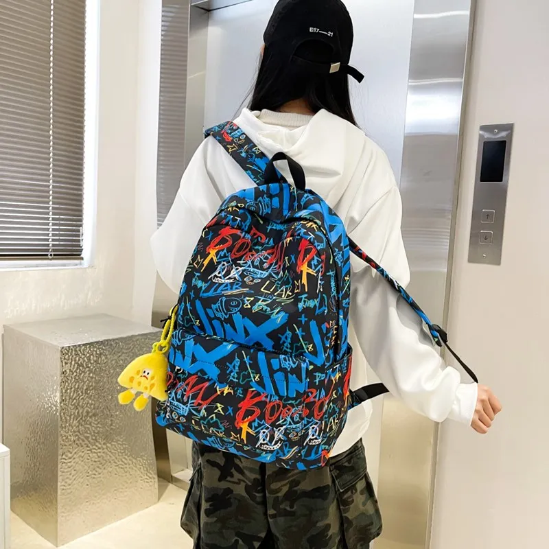 Vack Oxford Backpack Unisex Black/Purple/Blue-14