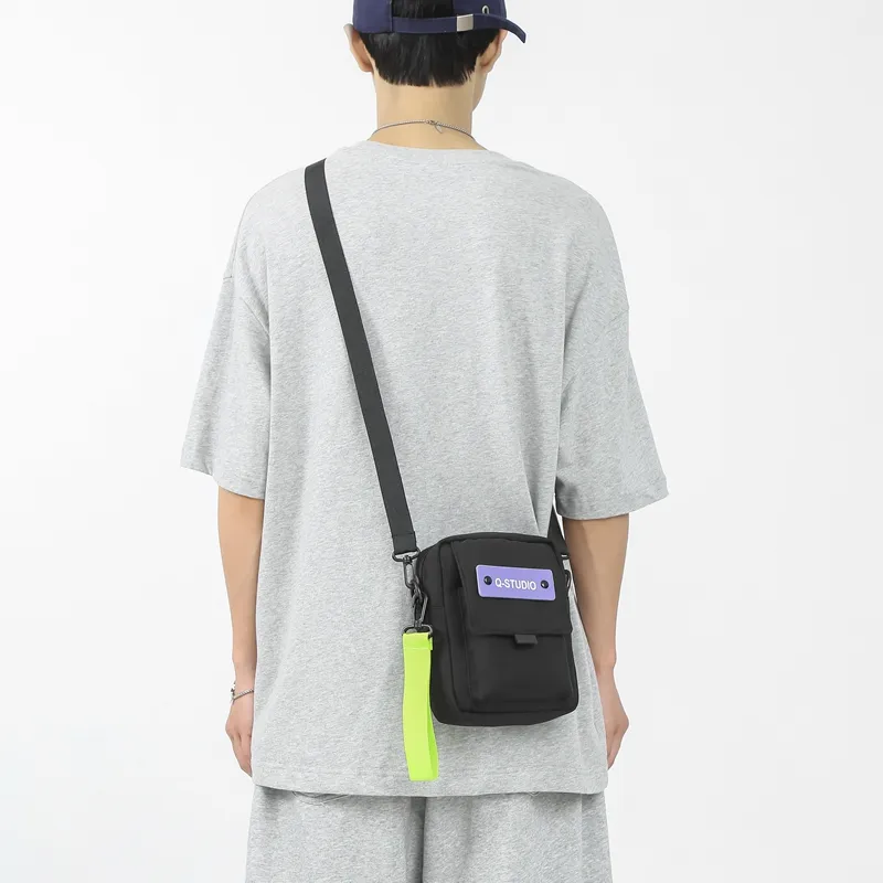 Vack Nylon Crossbody Bag Regular Unisex White/Black/Khaki/Blue/Green-8