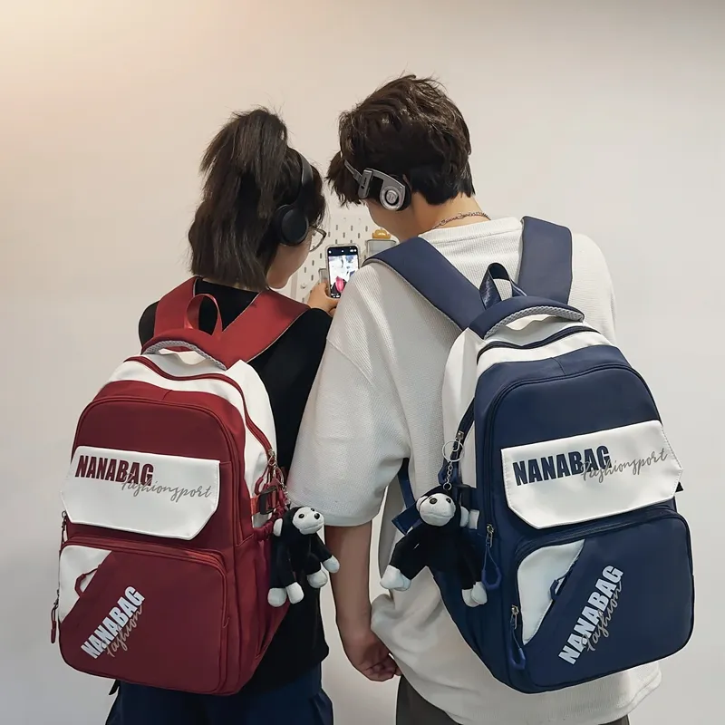 Vack Nylon Backpack Unisex Multicolor-6