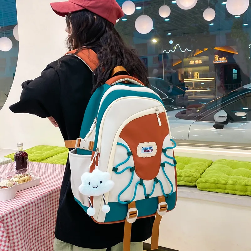 Vack Nylon Backpack Unisex Multicolor-7