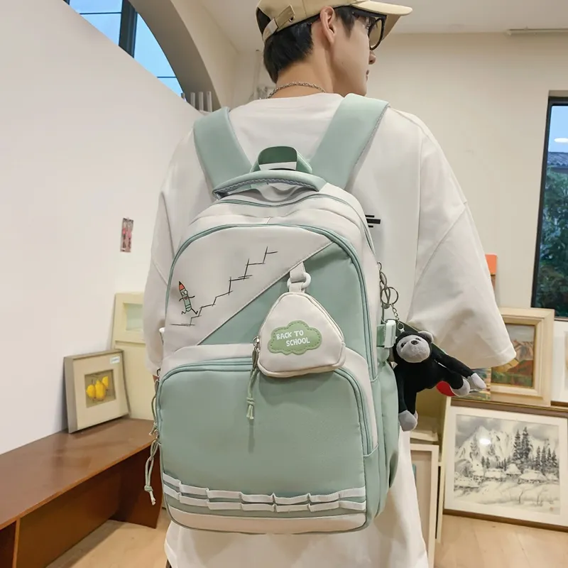 Vack Nylon Backpack Unisex Multicolor-19