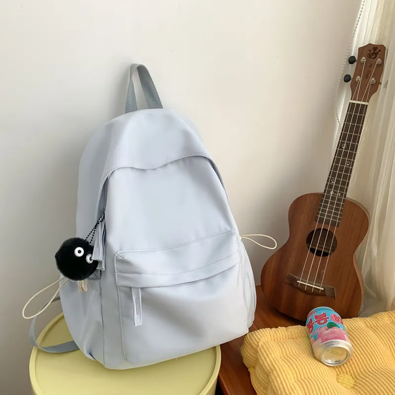 Vack Nylon Backpack Unisex Black/Red/Yellow/Blue/Pink-15