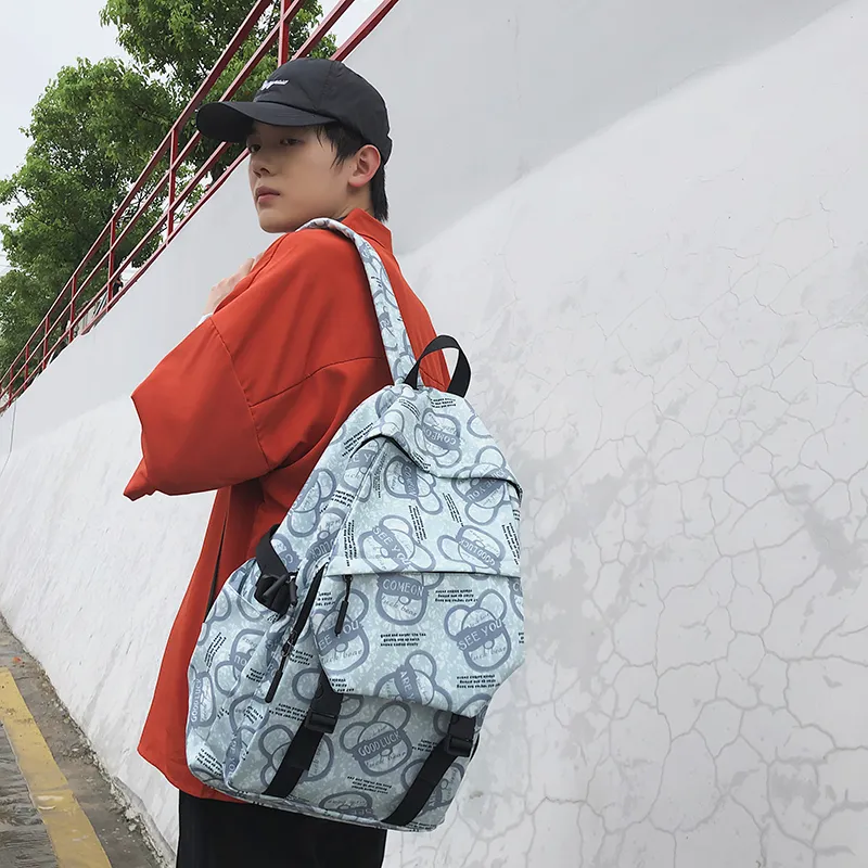 Vack Nylon Backpack Unisex Multicolor-18