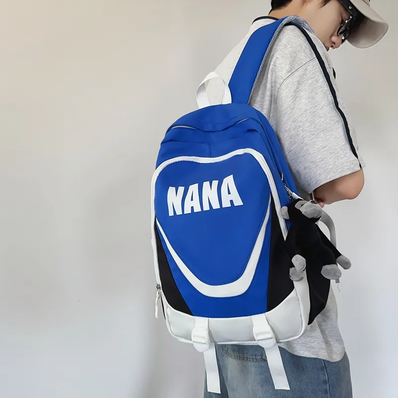 Vack Nylon Backpack Regular Unisex Black/Red/Blue/Brown-11