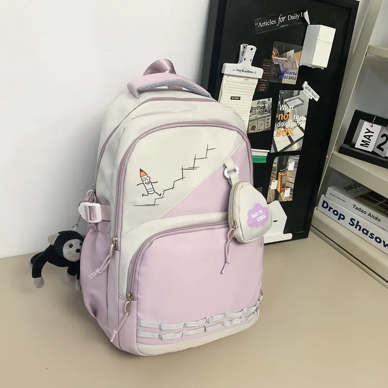 Vack Nylon Backpack Unisex Multicolor-13