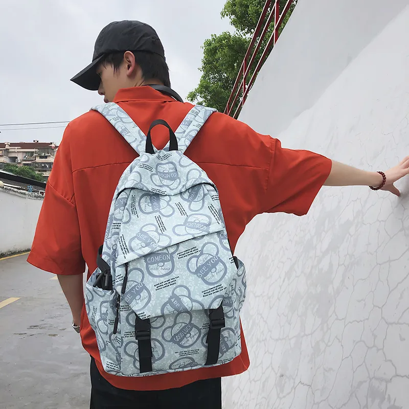Vack Nylon Backpack Unisex Multicolor-15