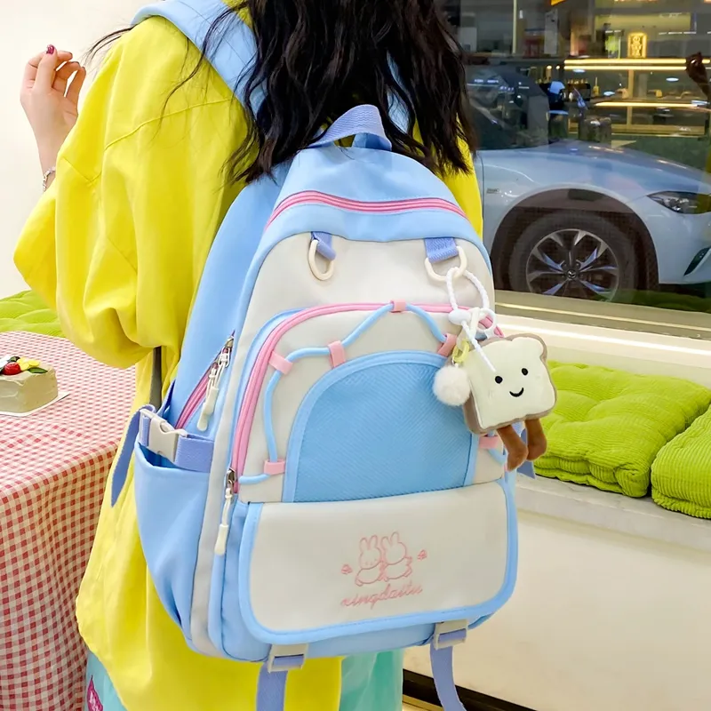 Vack Nylon Backpack Unisex Multicolor-11