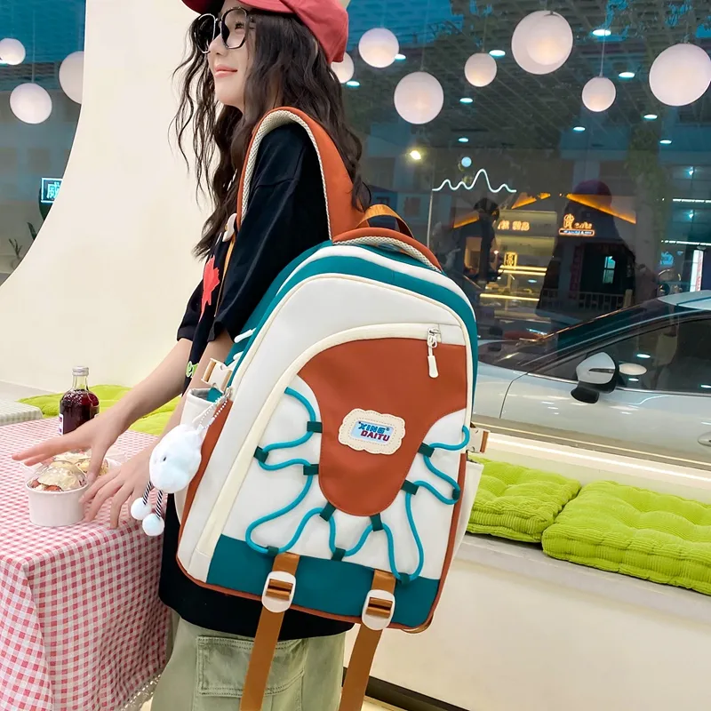 Vack Nylon Backpack Unisex Multicolor-8