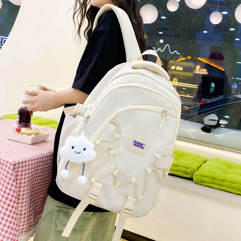 Vack Nylon Backpack Unisex Multicolor-11