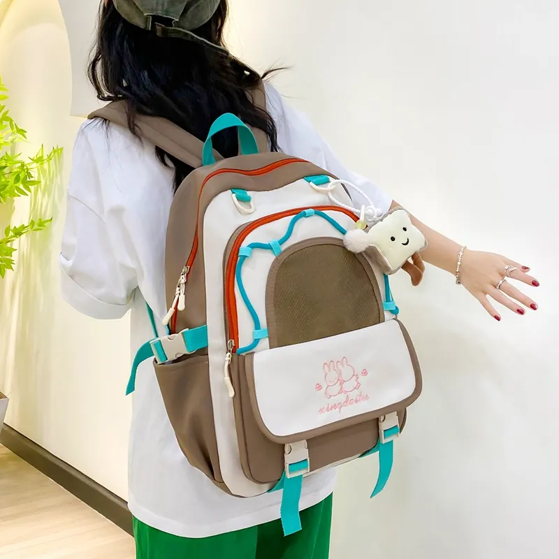 Vack Nylon Backpack Unisex Multicolor-17