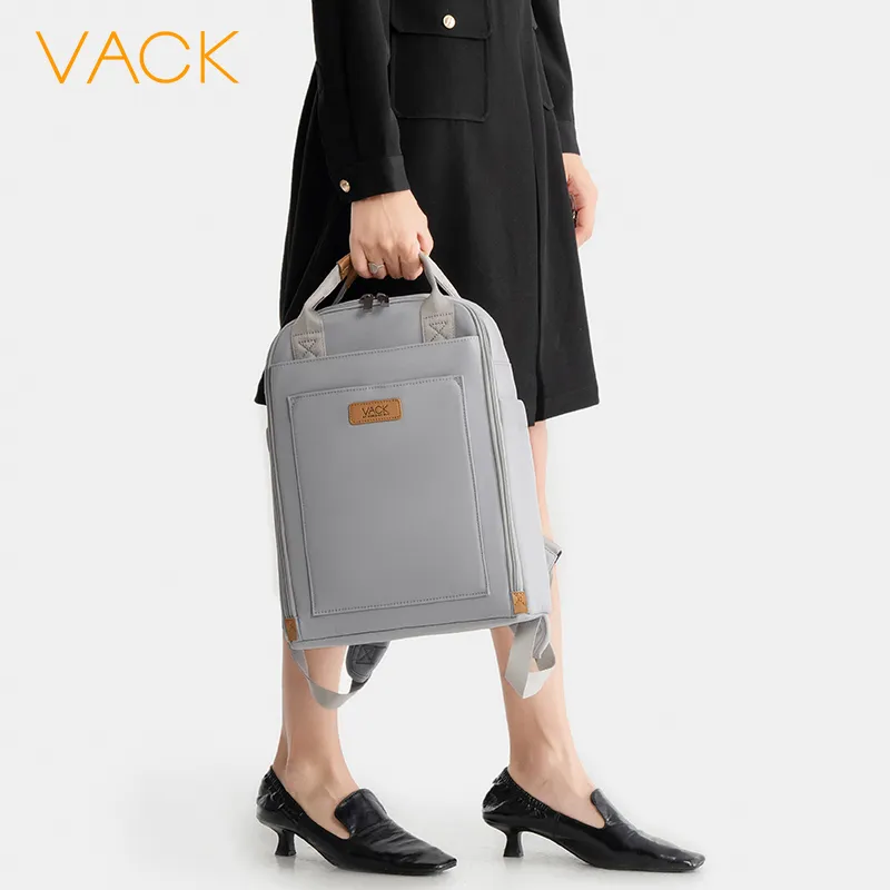Vack Cotton Backpack Unisex Charcoal Black/Ivory White/Smoke Gray-11