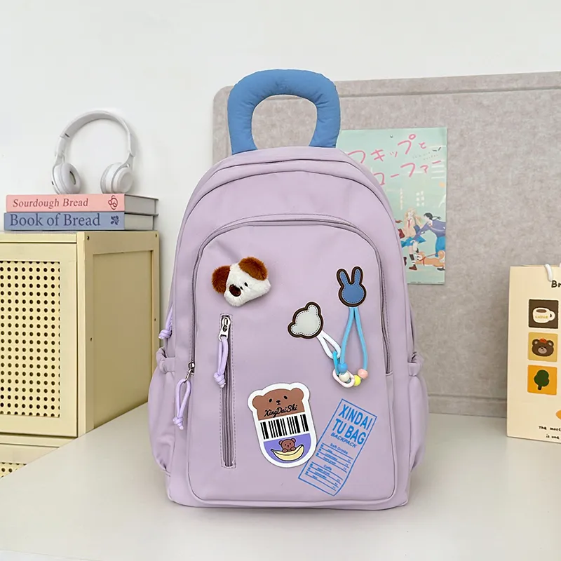 Vack Nylon Backpack Unisex Multicolor-5