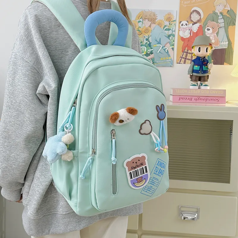 Vack Nylon Backpack Unisex Multicolor-16