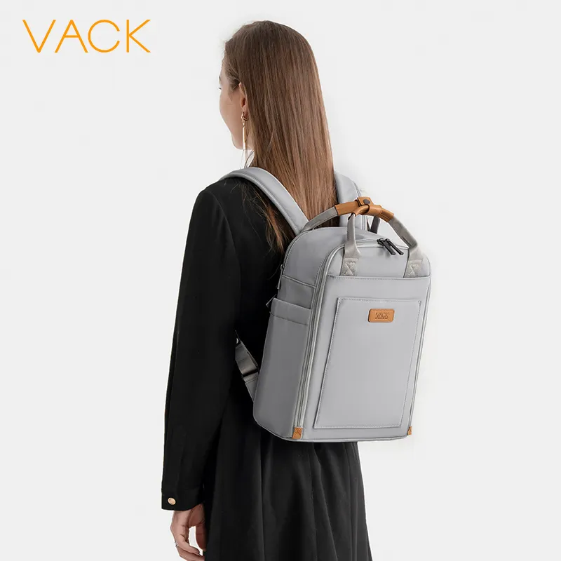 Vack Cotton Backpack Unisex Charcoal Black/Ivory White/Smoke Gray-9