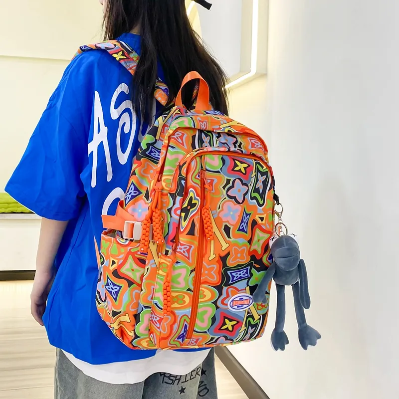 Vack Nylon Backpack Women's Multicolor-5