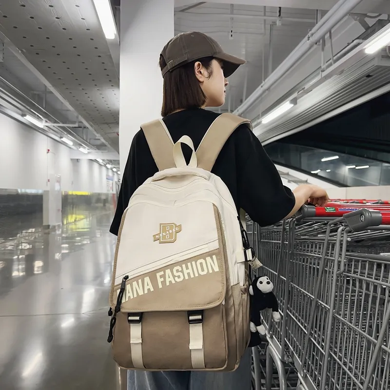 Vack Nylon Backpack Unisex Multicolor-12