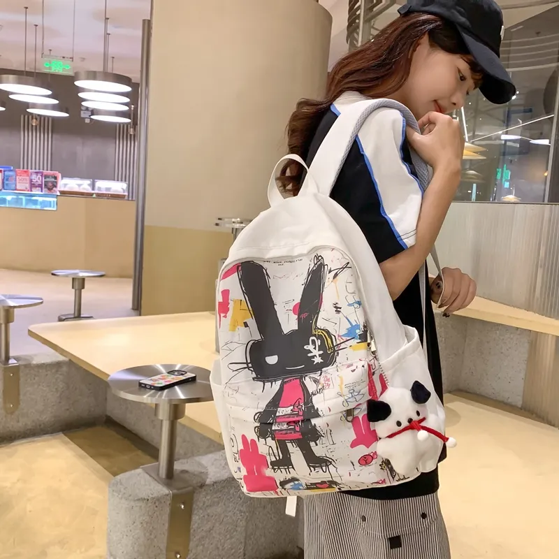 Vack Nylon Backpack Unisex Multicolor-12
