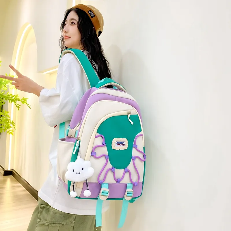 Vack Nylon Backpack Unisex Multicolor-2