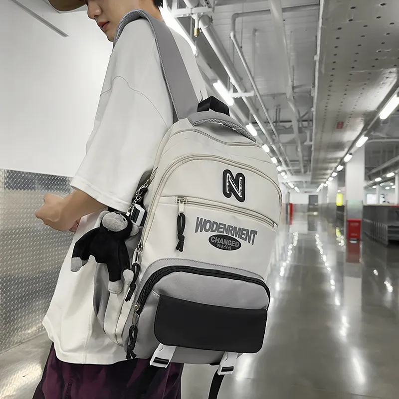 Vack Nylon Backpack Unisex Multicolor-3