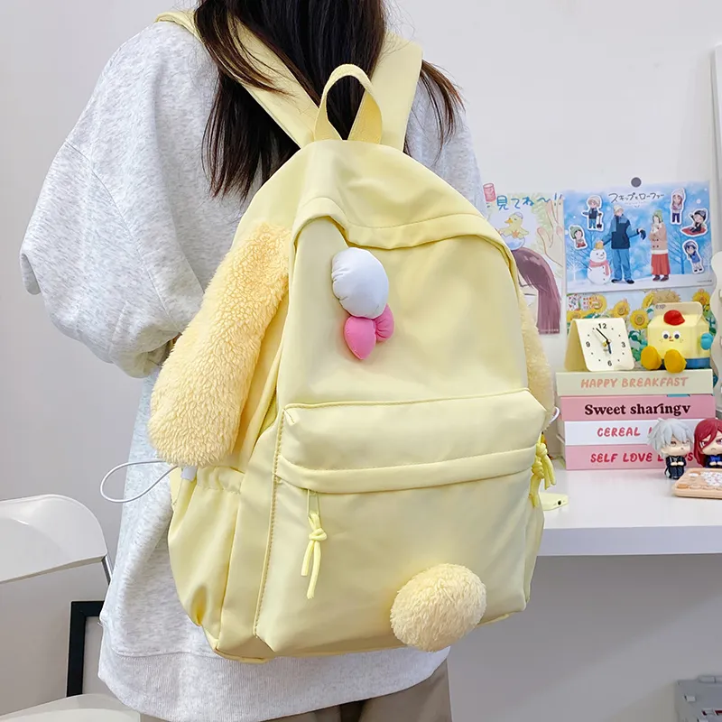 Vack Nylon Backpack Tubas Unisex Yellow-2