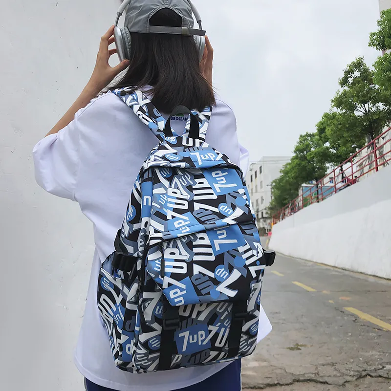 Vack Nylon Backpack Unisex Multicolor-4