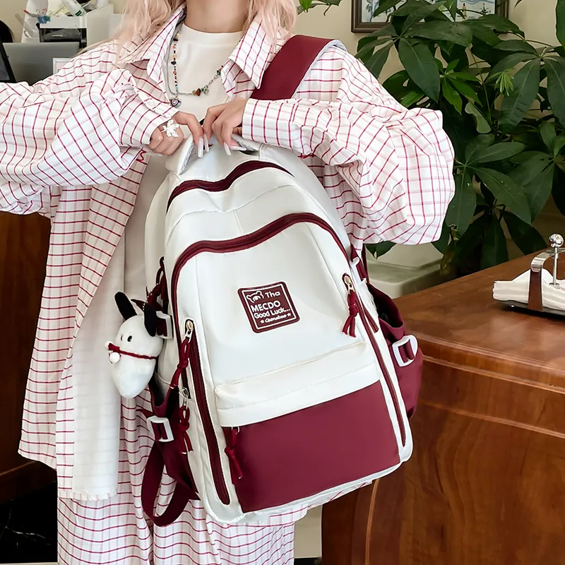 Vack Nylon Backpack Unisex Multicolor-7
