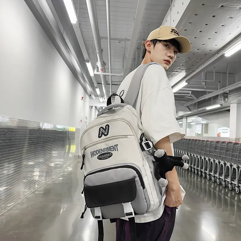 Vack Nylon Backpack Unisex Multicolor-4