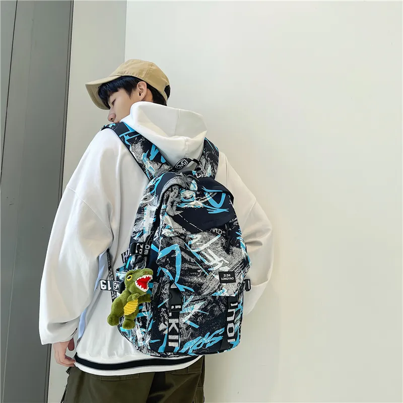 Vack Nylon Backpack Unisex Multicolor-18