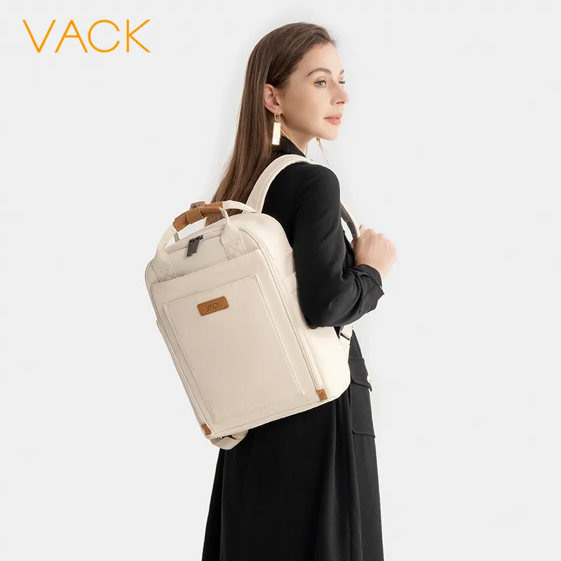 Vack Cotton Backpack Unisex Charcoal Black/Ivory White/Smoke Gray-7