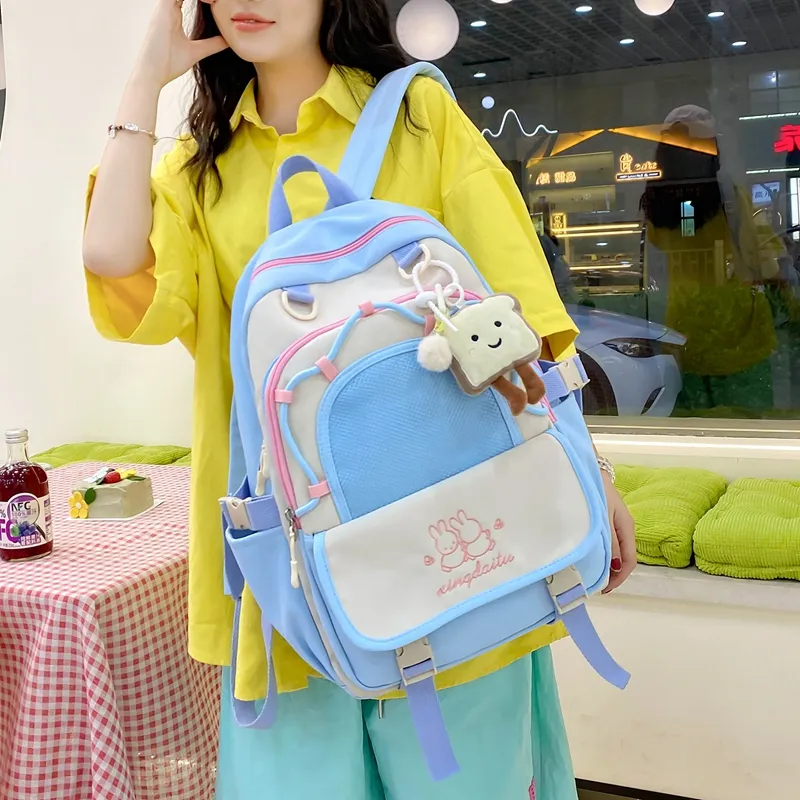 Vack Nylon Backpack Unisex Multicolor-13