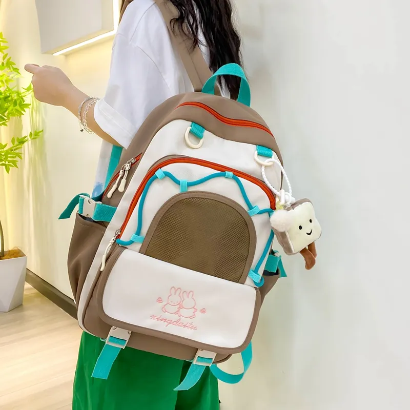 Vack Nylon Backpack Unisex Multicolor-18