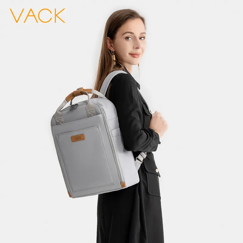Vack Cotton Backpack Unisex Charcoal Black/Ivory White/Smoke Gray-10
