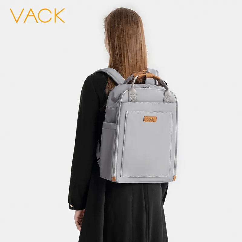 Vack Cotton Backpack Unisex Charcoal Black/Ivory White/Smoke Gray-12
