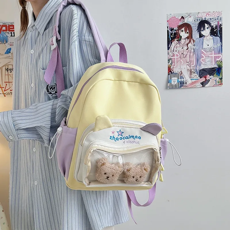 Vack Nylon Backpack Unisex Multicolor-5
