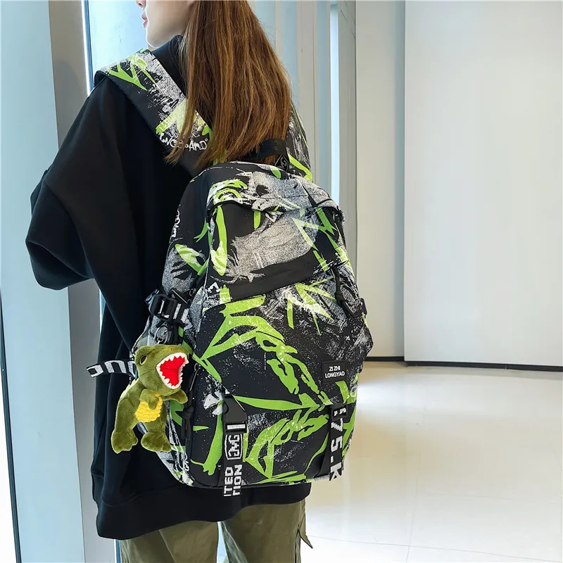 Vack Nylon Backpack Unisex Multicolor-13