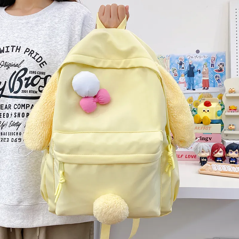 Vack Nylon Backpack Tubas Unisex Yellow-1