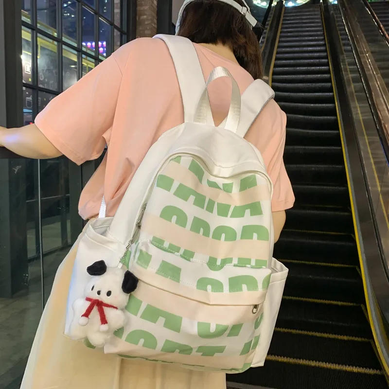 Vack Nylon Backpack Regular Unisex Red/Green/Blue/Pink-6