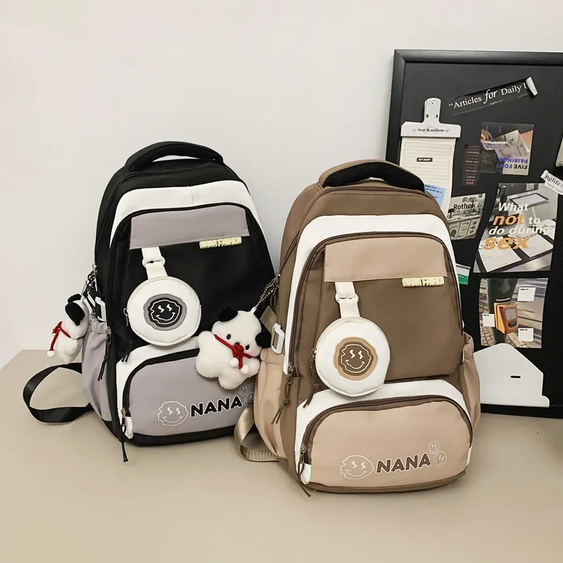 Vack Nylon Backpack Unisex Multicolor-18